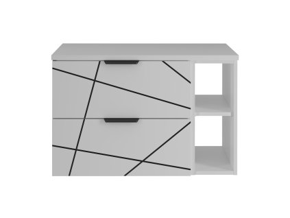 Kúpeľňová skrinka s regálom 80 cm biela matná