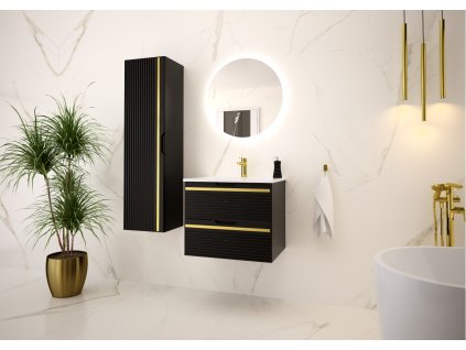 Závesná skrinka VANCE čierna 60 cm