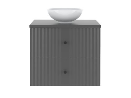 Závesná skrinka MARLEN s voľne položeným umývadlom sivá 60 cm