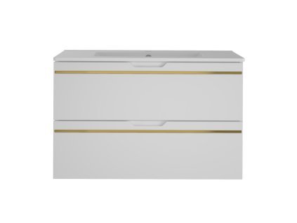 Závesná skrinka ANIIE biela so zapusteným umývadlom 80 cm