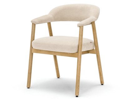 Jedálenská stolička PEDRO béžová + dubové nožičky