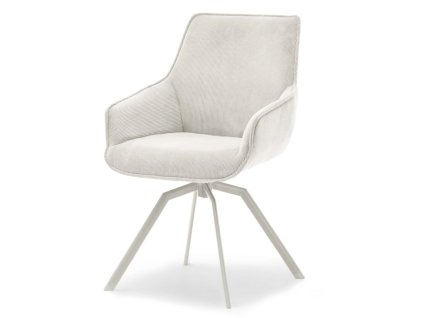 Otočná jedálenská stolička COLE svetlobéžová + béžové nožičky