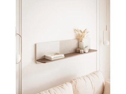 Nástenná polica NICOLA 120cm kašmír + orech