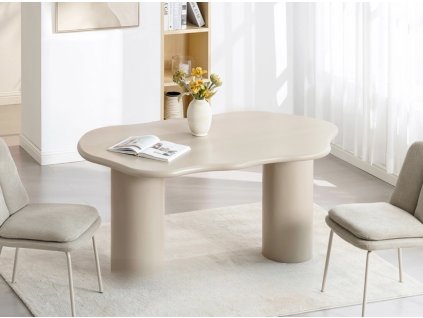 Moderný jedálenský stôl XUAN 160cm béžový