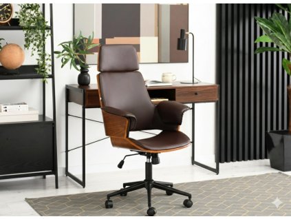 Jedálenská stolička IGNACIO orech + čierne nohy