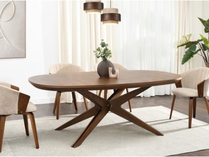 Oválny rozkladací stôl DALLAS orech