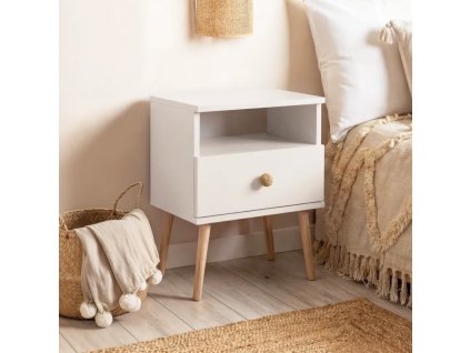 Nočný stolík VALERIA biely