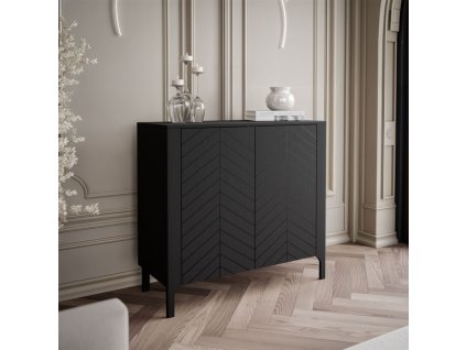 Moderná komoda MARCIUS 103cm čierna