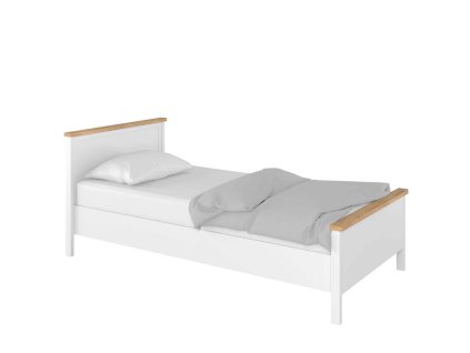 Detská posteľ VERNON biela + dub nash