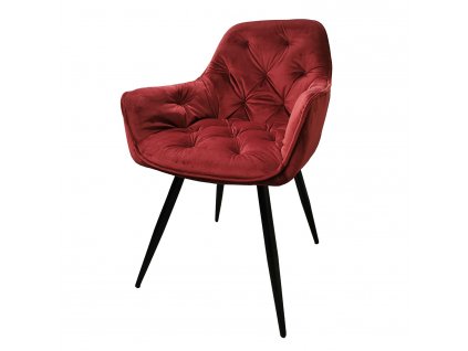 Dizajnová stolička  CatN zamat červená