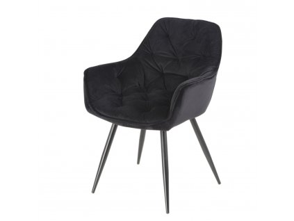 Dizajnová stolička  CatN zamat čierna
