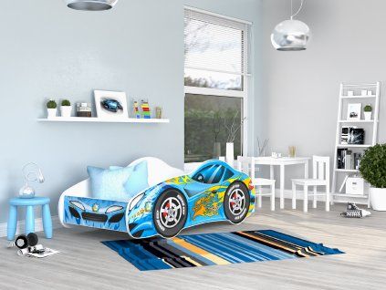 Dizajnová posteľ AUTO 140 x 60 cm