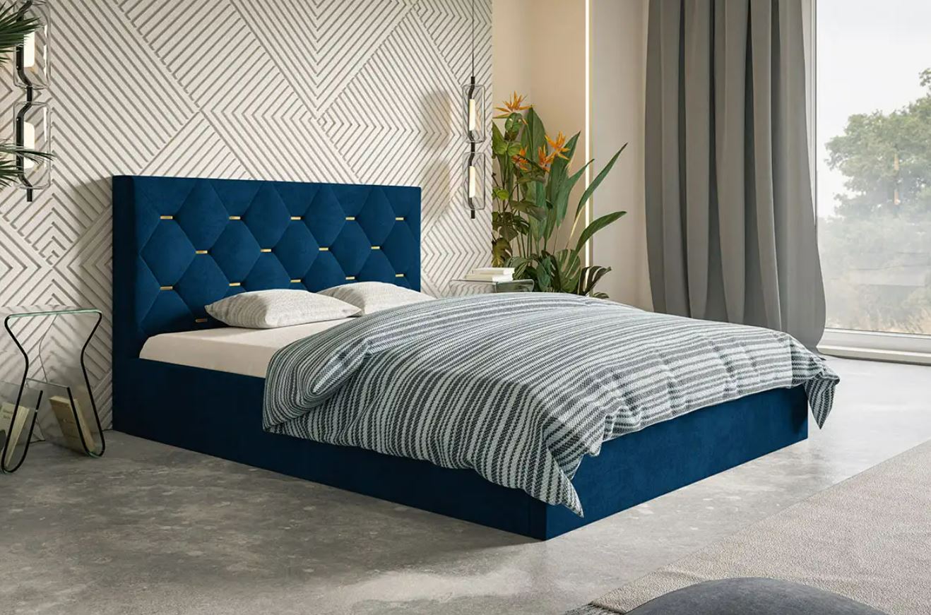 CatN Čalúnená manželská posteľ KAIDEN 140 x 200