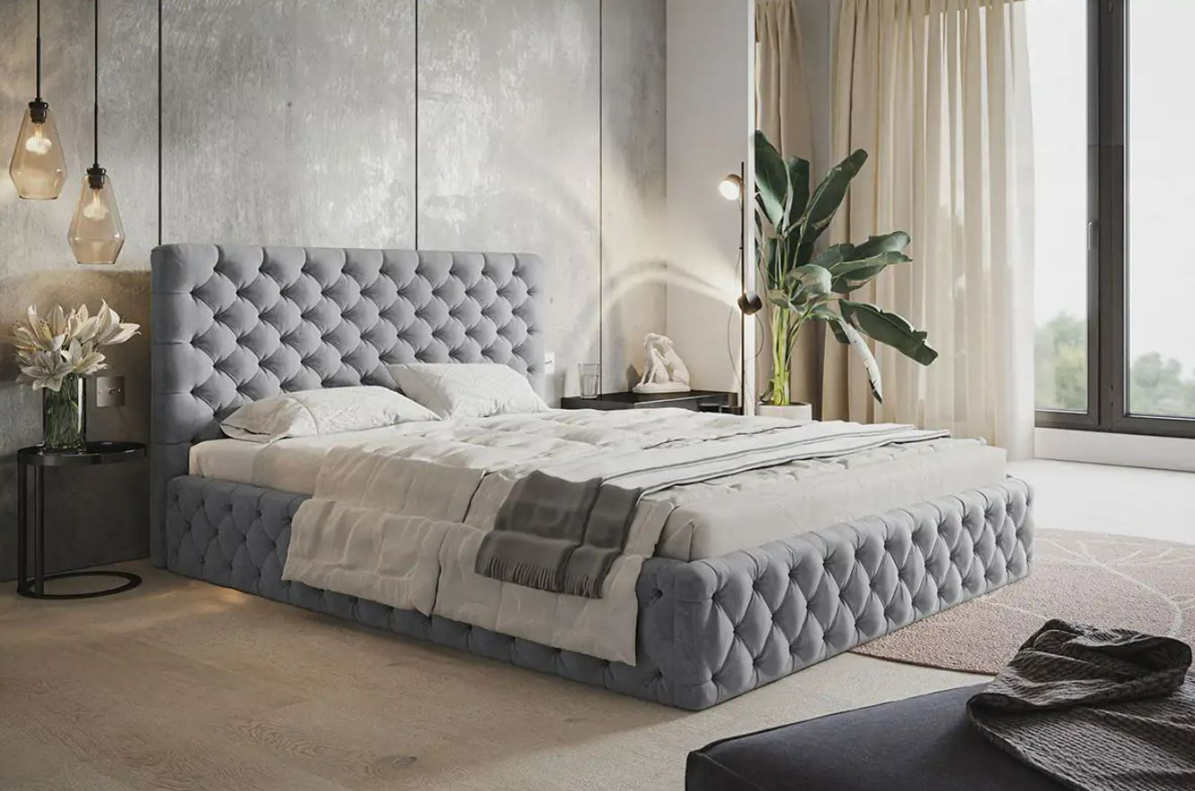 CatN Dizajnová čalúnená manželská posteľ MAISON 160 x 200