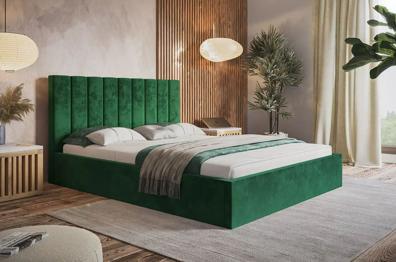 CatN Čalúnená manželská posteľ MELWIN 160 x 200