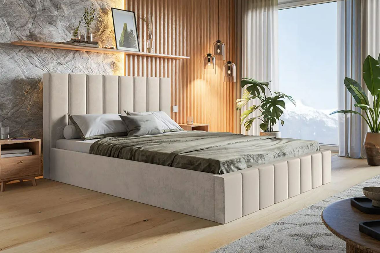 CatN Čalúnená manželská posteľ NATHAN 140 x 200