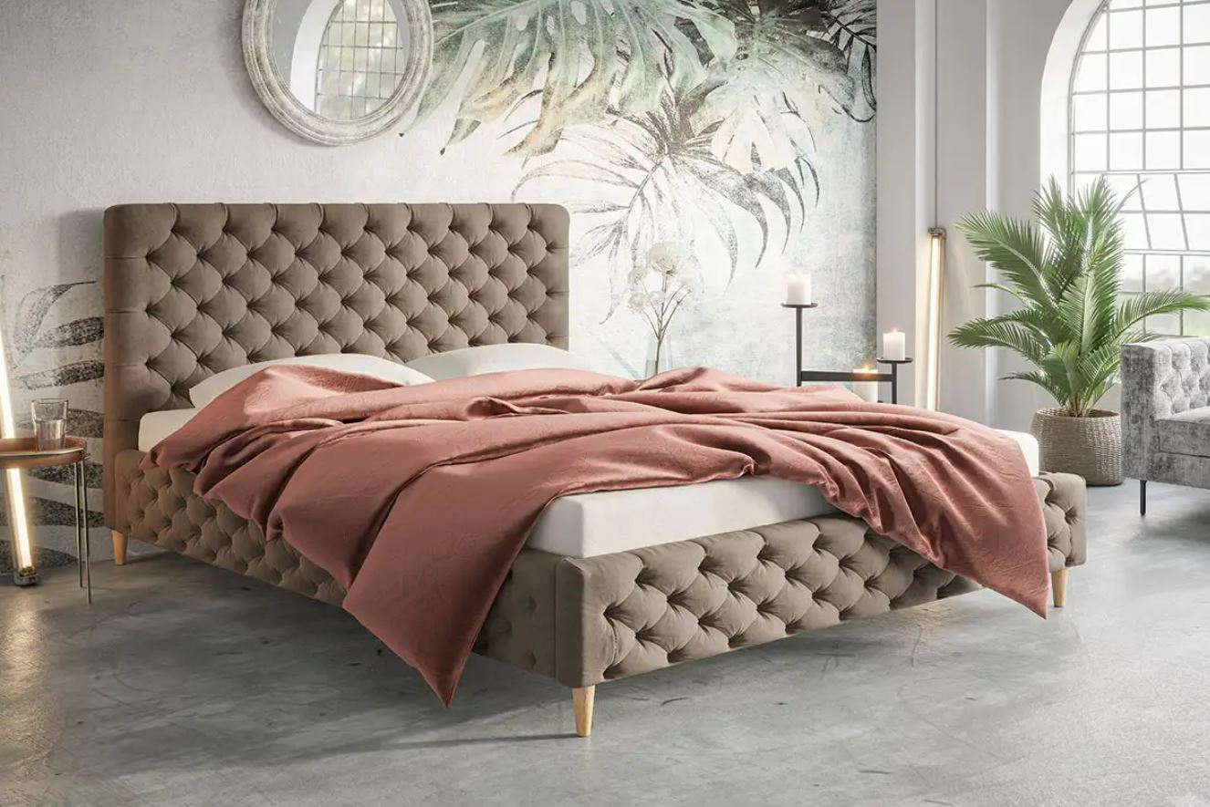 CatN Čalúnená manželská posteľ CADENCE 140 x 200