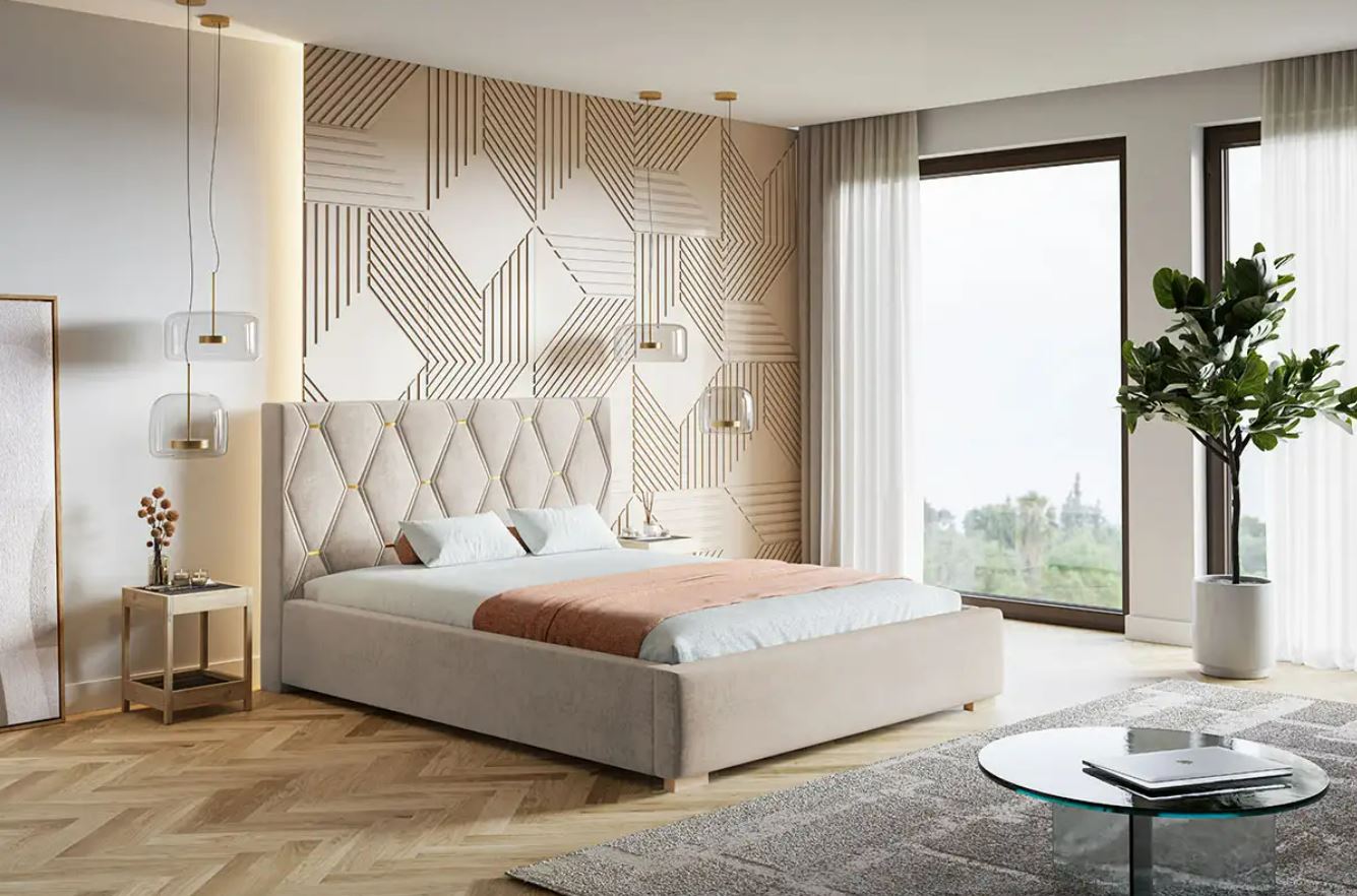 CatN Čalúnená manželská posteľ KARSON 140 x 200