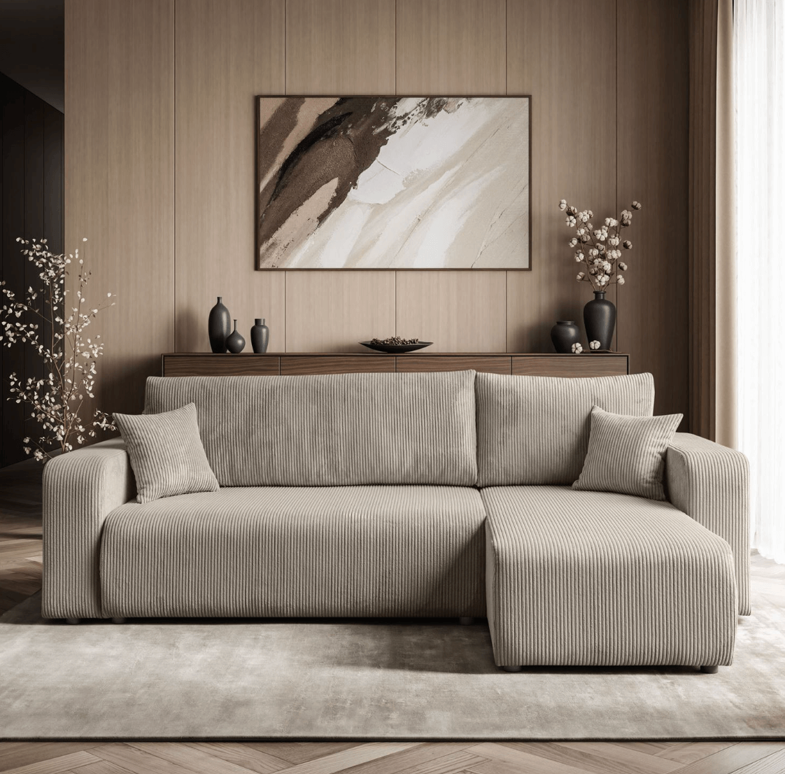 Rohový rozkladací gauč DIAMOS