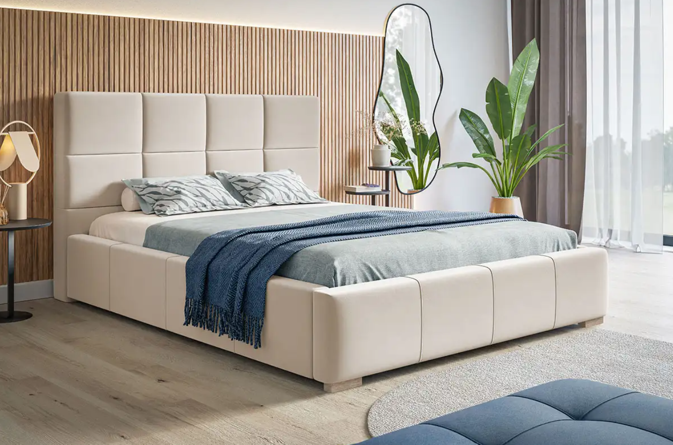 CatN Čalúnená manželská posteľ ANNE 200x200 cm