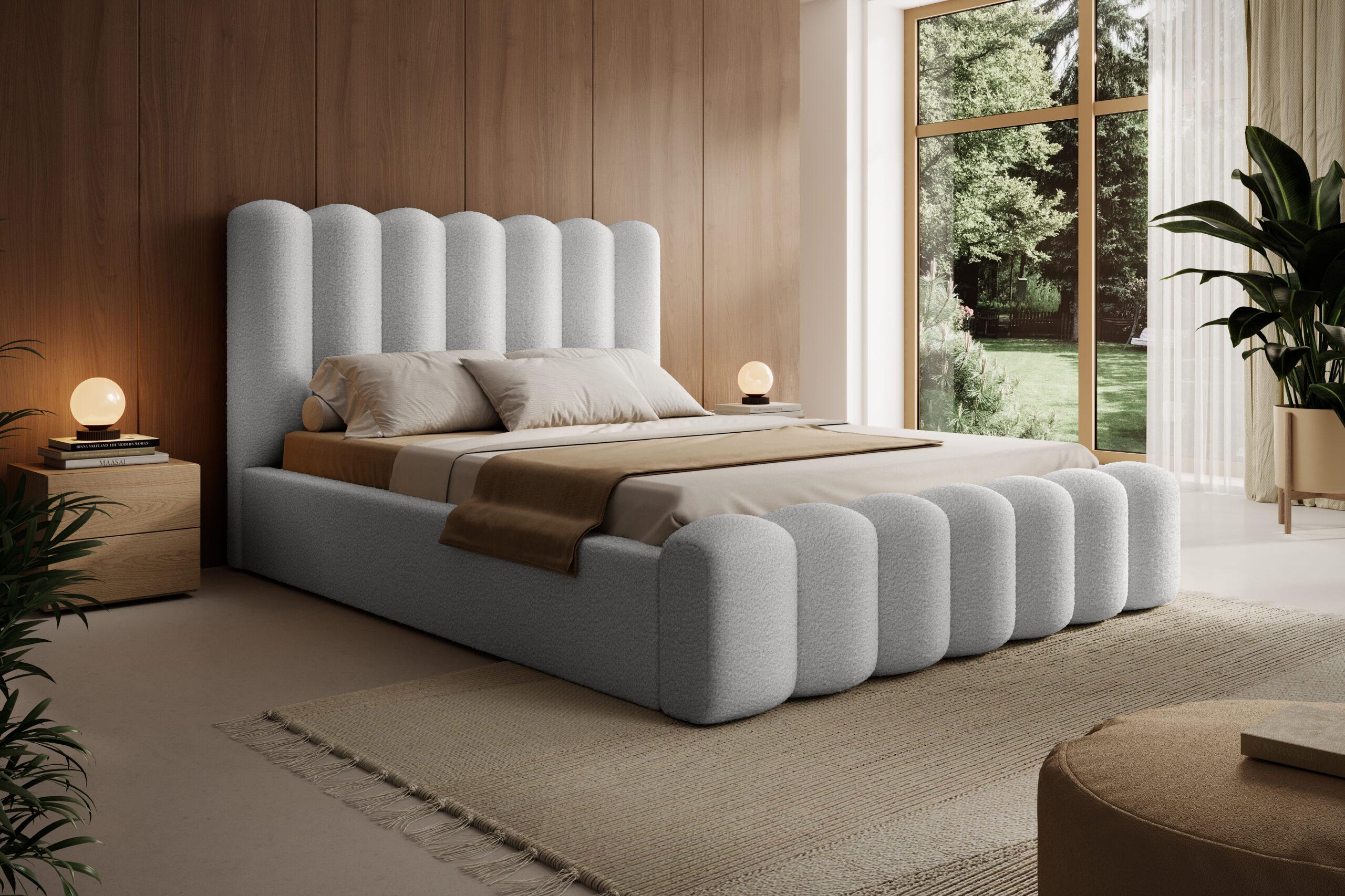 CatN Čalúnená manželská posteľ CANDY 160 x 200 cm