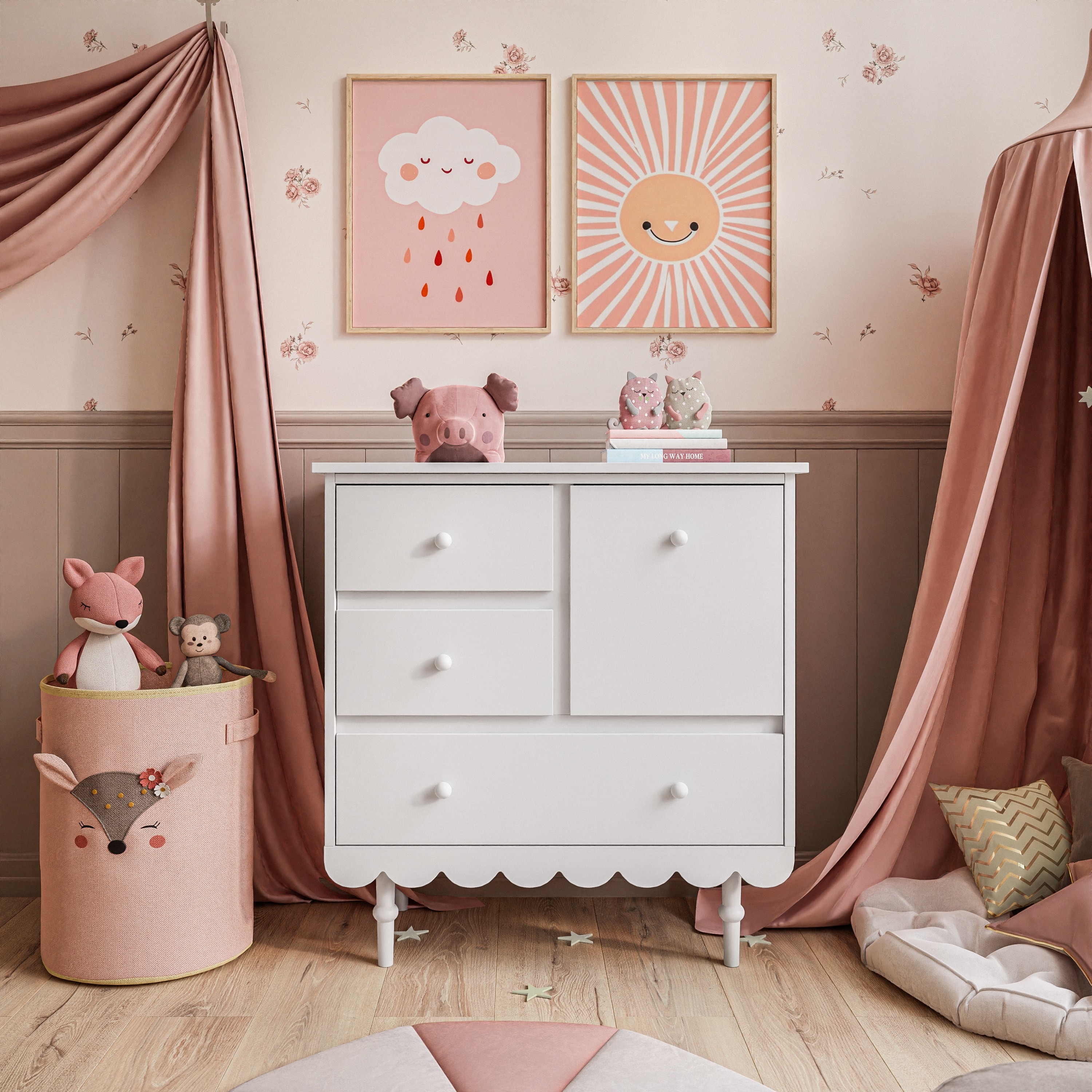 Catalina Detská komoda PONY biela