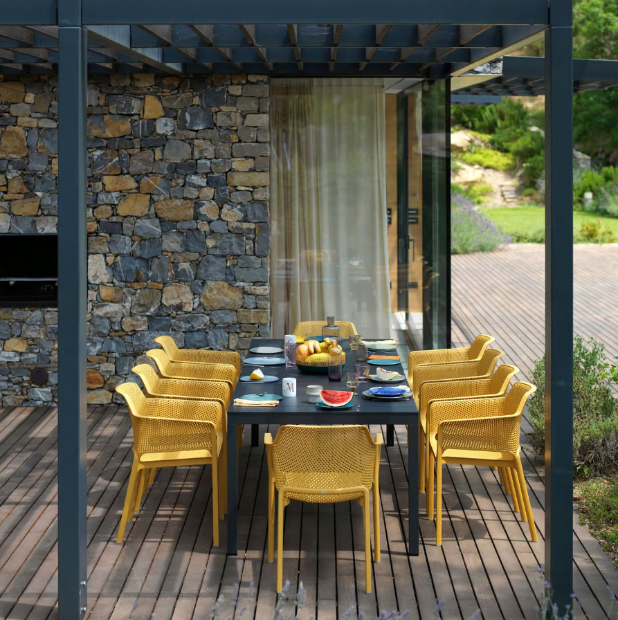 Záhradná zostava JILLIAN antracit - žltá