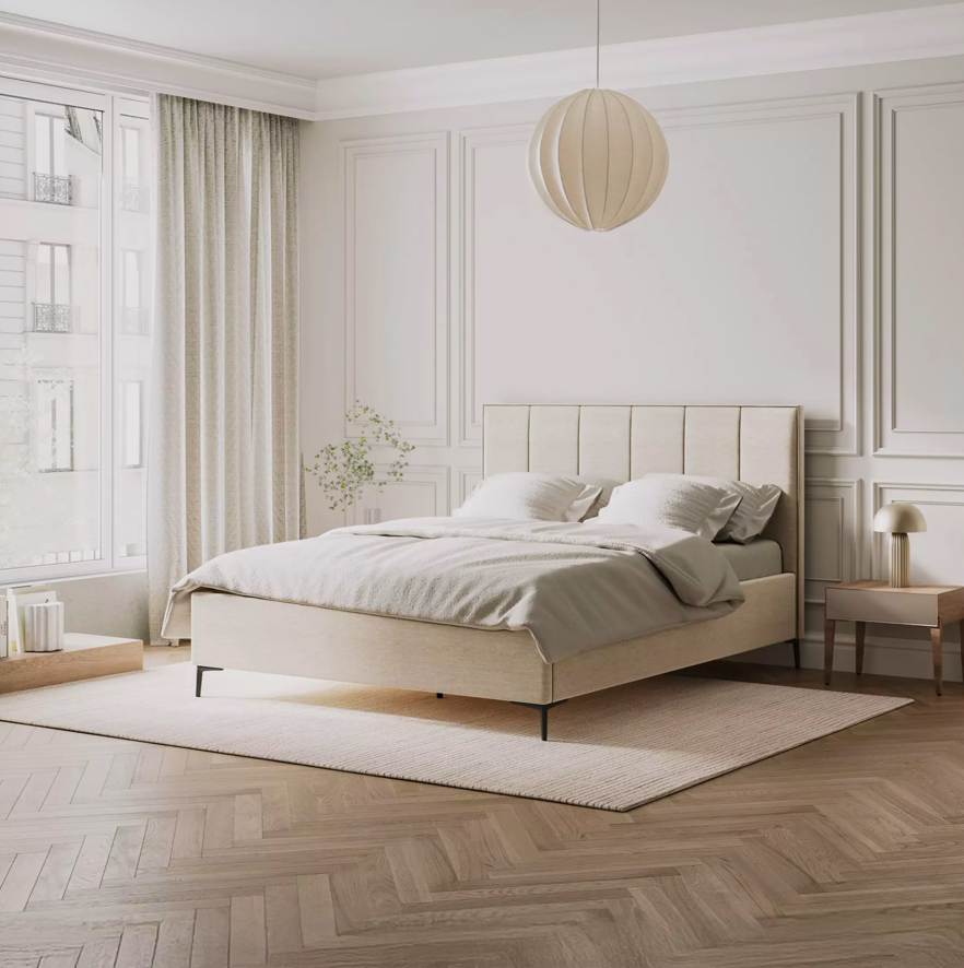 CatN Dizajnová čalúnená posteľ RAELYN 140 x 200