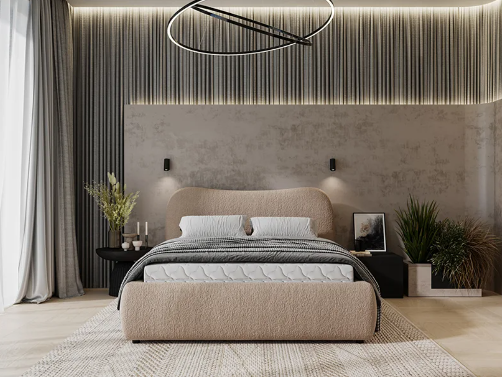 CatN Moderná čalúnená posteľ ETHAN 140 x 200