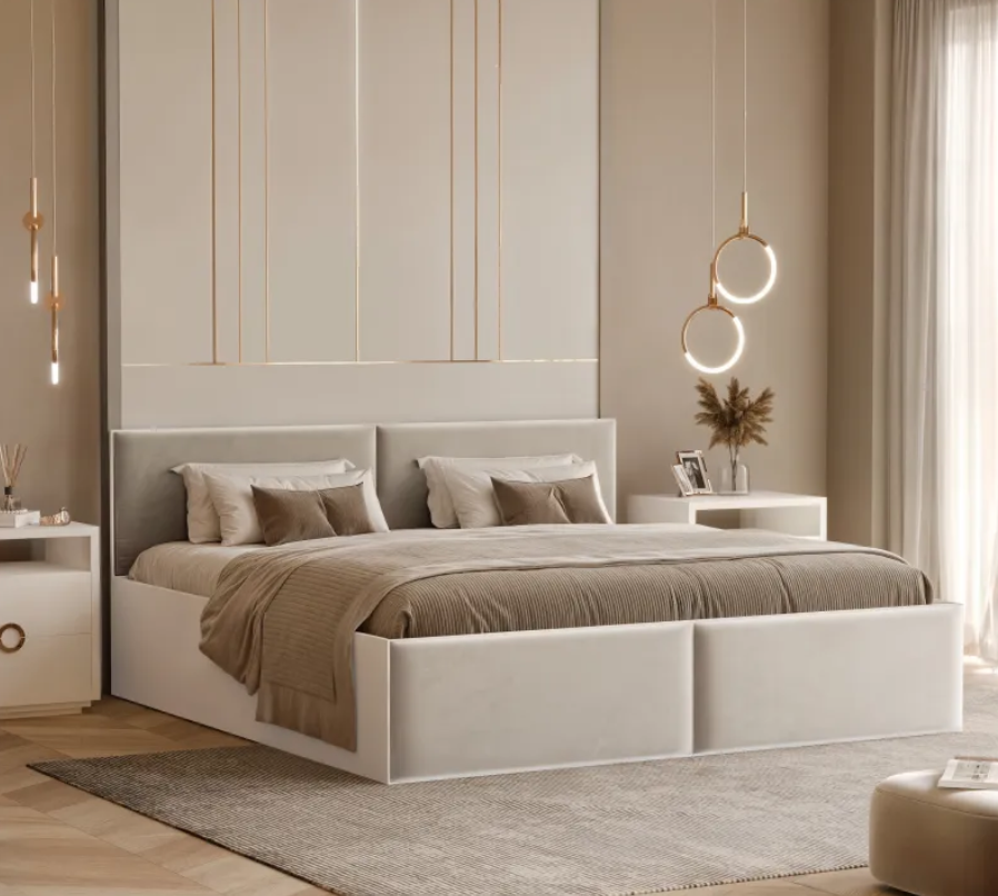 CatN Dizajnová čalúnená posteľ KENDRICK 140 x 200