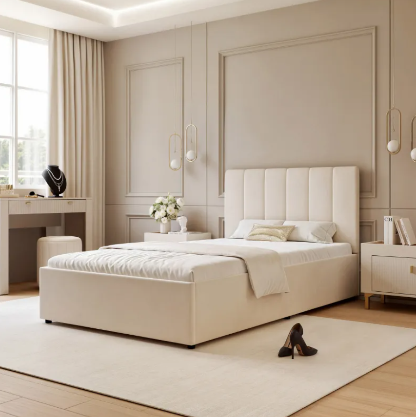 CatN Dizajnová čalúnená posteľ CLAIRA 160 x 200