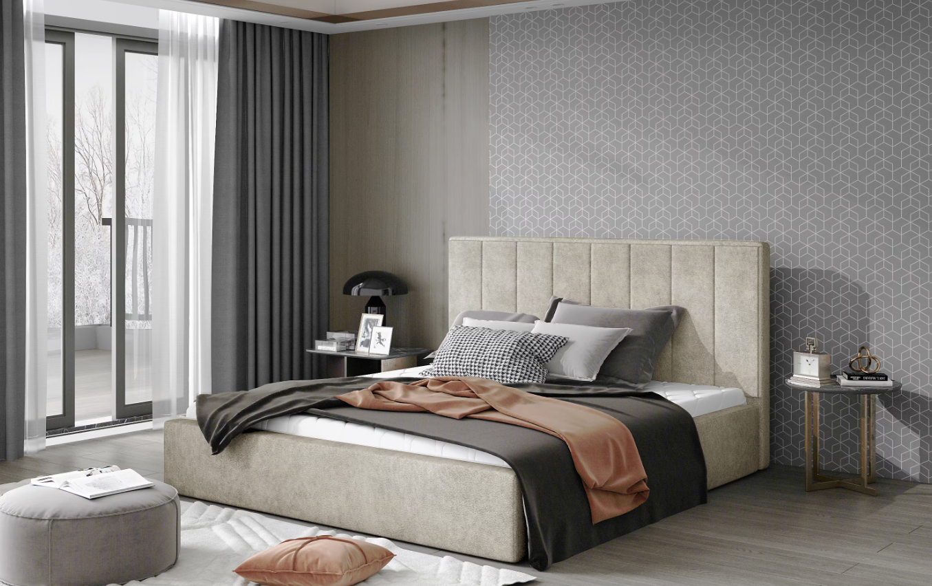 CatN Moderná čalúnená posteľ ALYSSA 160 x 200