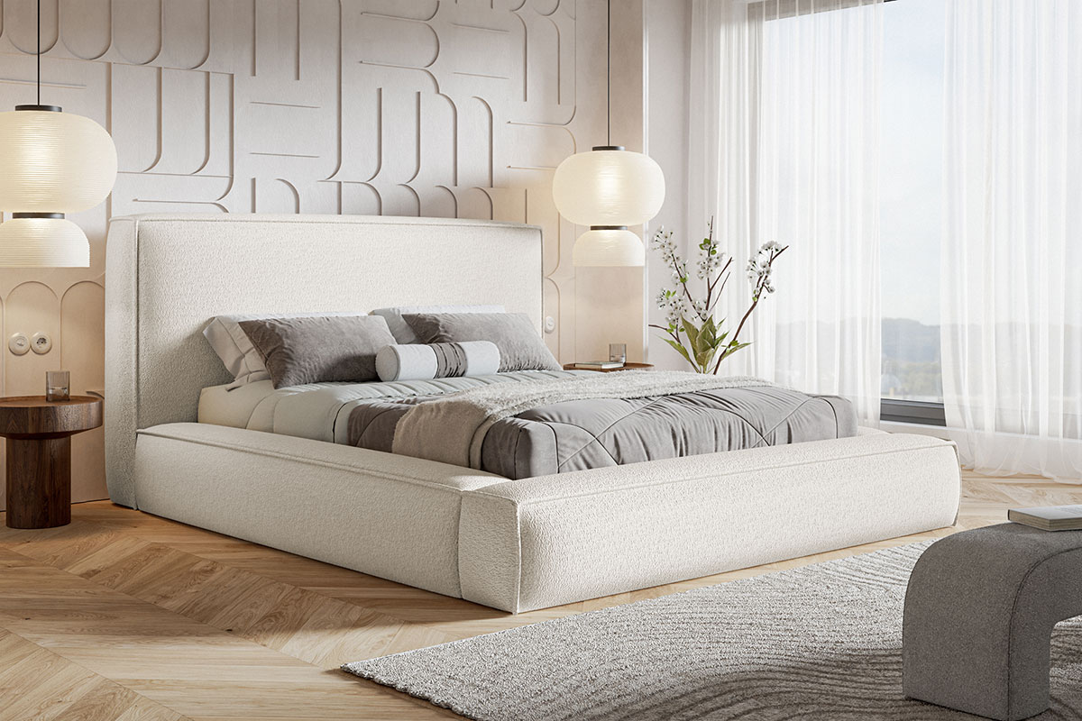 CatN Dizajnová čalúnená posteľ PROMISE 160 x 200