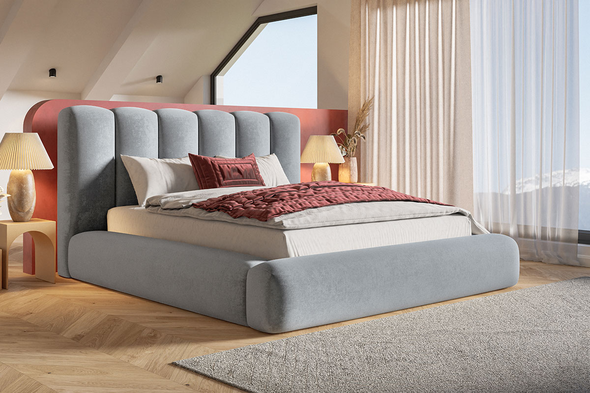 CatN Moderná čalúnená posteľ REGINA 160 x 200