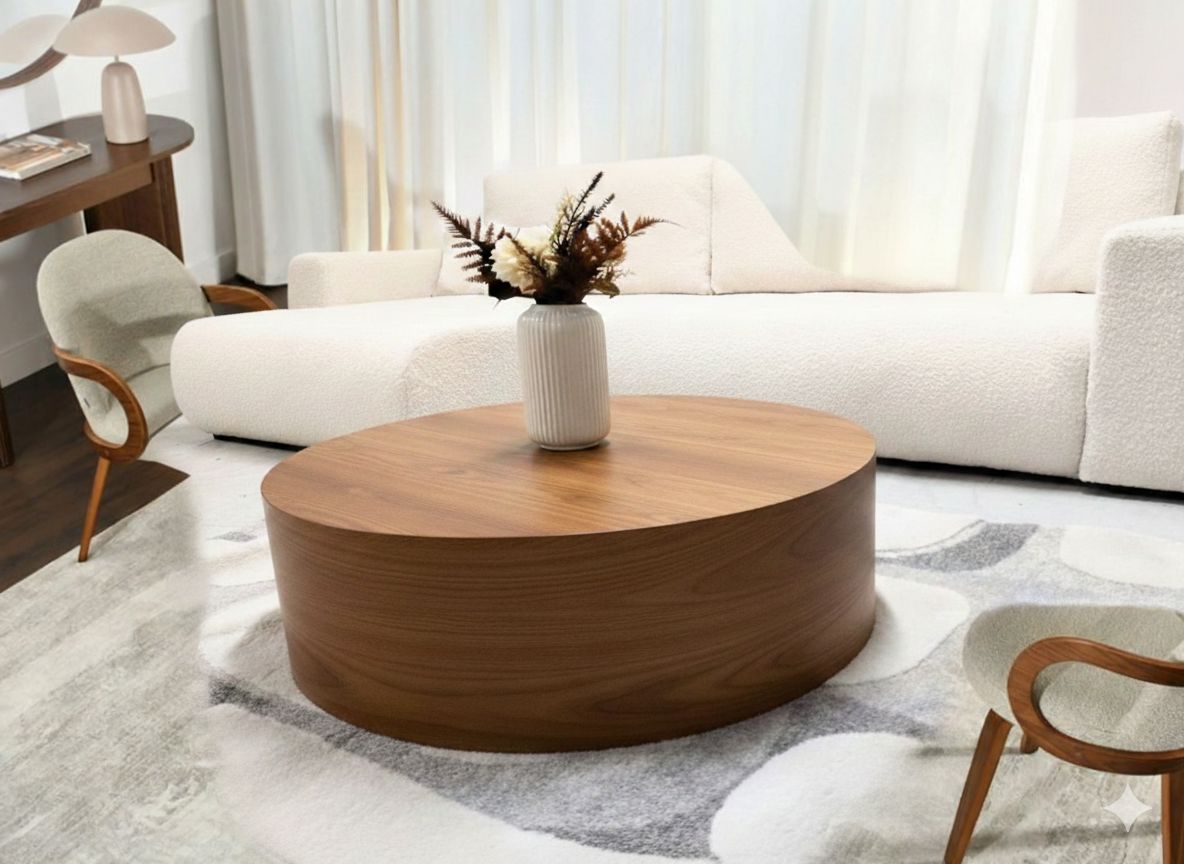 CatN Okrúhly konferenčný stolík PERON 80 cm orech