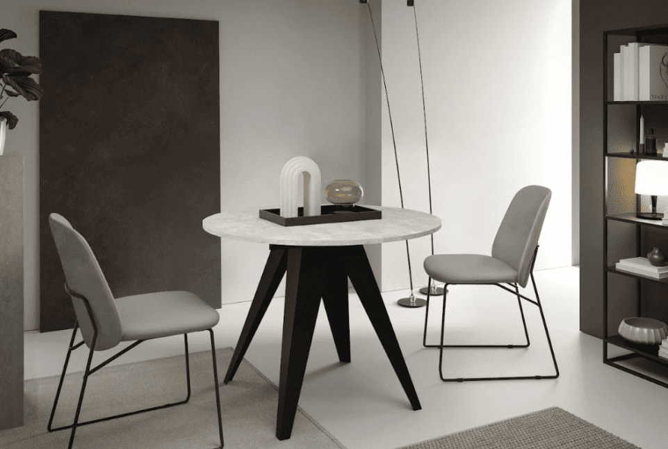 Fotografia produktu: Rozkladací jedálenský stôl MARY arktická biela + biela Veľkosť stola: 90 - 130cm
