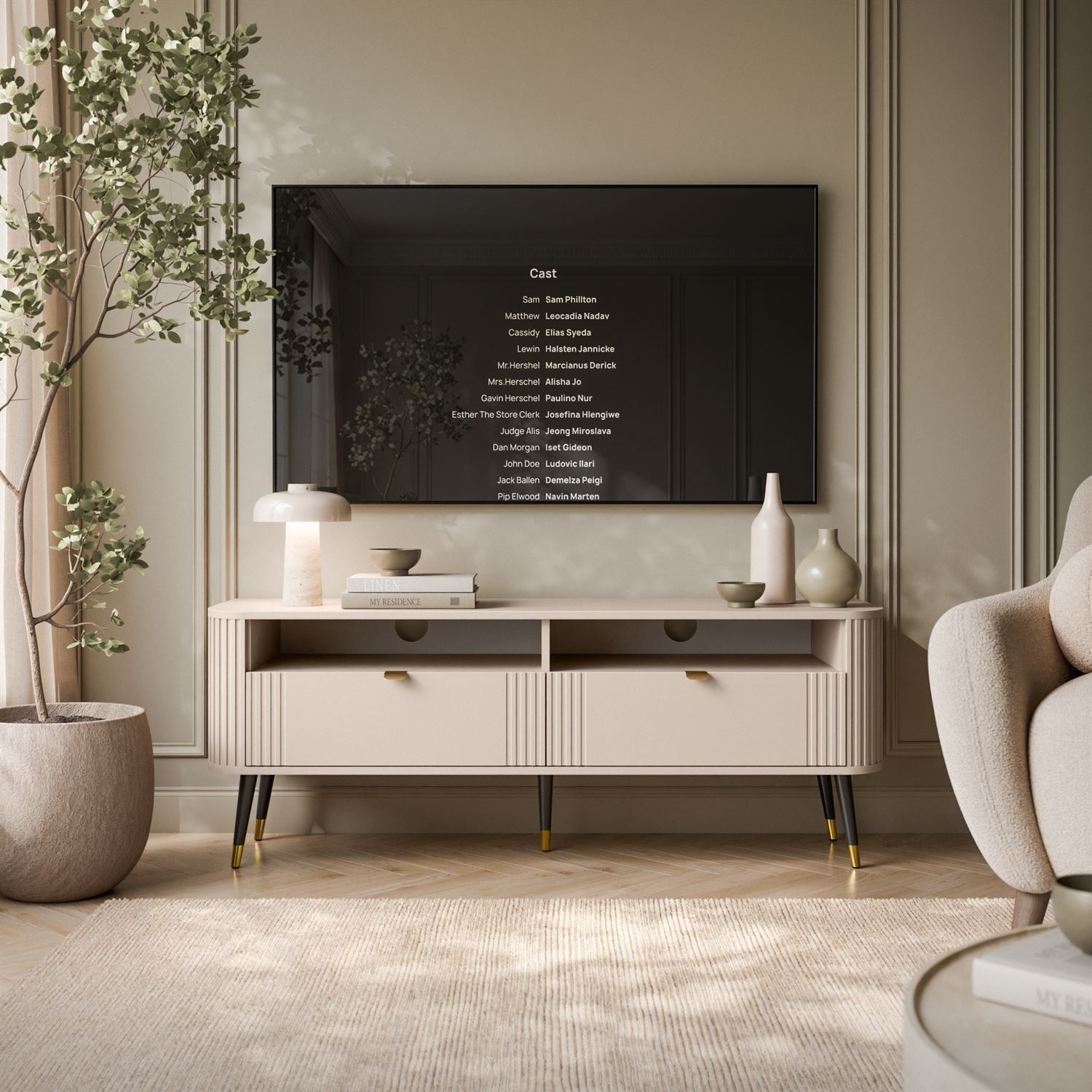 Fotografia produktu: TV stolík KEMAL kašmír 138 cm