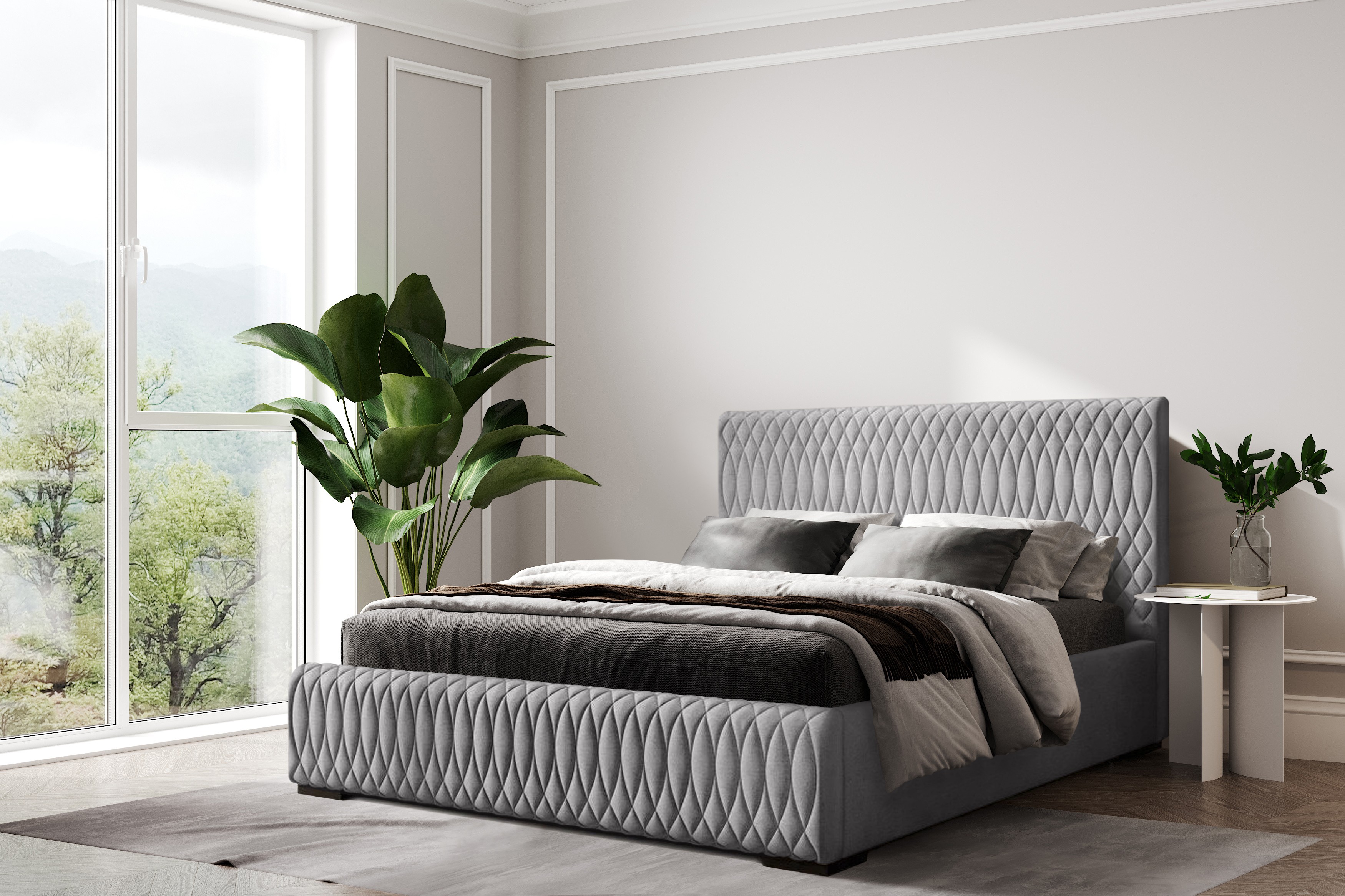 CatN Čalúnená manželská posteľ JULIET 140 x 200 cm