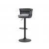 Dizajnová barová otočná stolička EMILY tmavo šedá