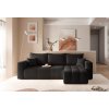 Rohový rozkladací gauč AMIR čierny