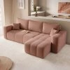 Rohový rozkladací gauč AMIR ružový