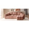 Rohový rozkladací gauč AMIR ružový