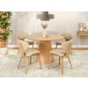 Jedálenská stolička POWELL ekokoža béžová