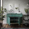 Komoda CORA zelená + zlatá podnož 104 cm