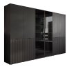 Šatníková skriňa ALISIA II čierna 312 x 200 cm