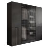 Šatníková skriňa ALISIA II čierna 208 x 200 cm