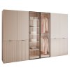 Šatníková skriňa ALISIA kašmír + sklo 312 x 200 cm