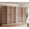 Šatníková skriňa ALISIA kašmír + sklo 312 x 200 cm