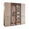 Šatníková skriňa ALISIA kašmír + sklo 208 x 200 cm