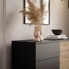 Komoda CYNTHIA čierna + dub artisan 104cm